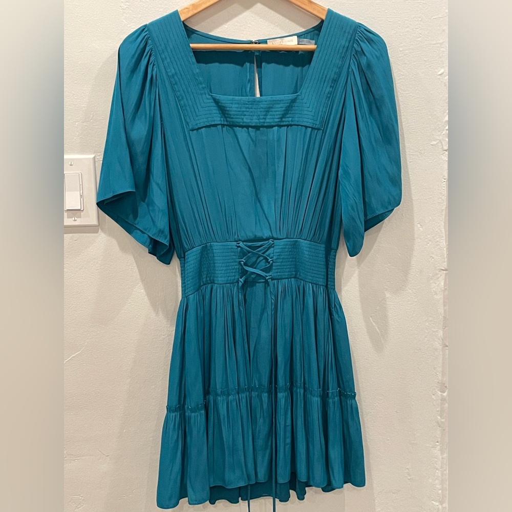 Ramy Brook Teal Long Sleeve Dress NWOT